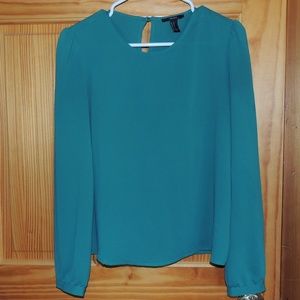 Emerald Green Cuffed Long Sleeve Shirt